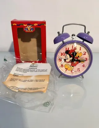 Lotto 5 Sveglie Vintage Disney Carica Manuale