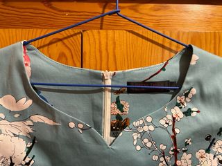 Vestido vintage floral turquesa