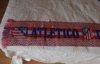 Bufanda Vintage Atlético de Madrid. Años 90.