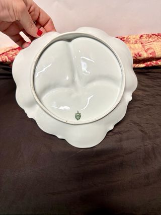 Entremesera Limoges porcelana flores rosas