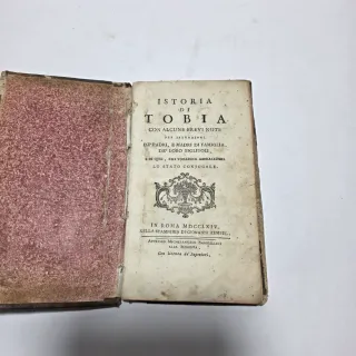 Libro Antico 1764 Istoria di Tobia