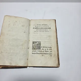Libro Antico 1764 Istoria di Tobia