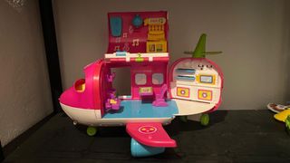 Avión Pinypon Rosa y Blanco