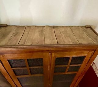 Vitrina rústica madera y cristal