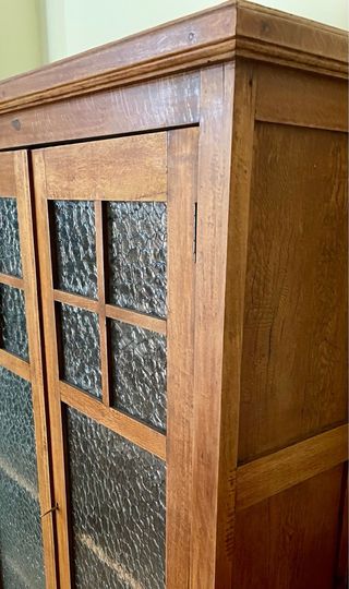 Vitrina rústica madera y cristal