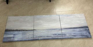 Cuadro abstracto paisaje acuático