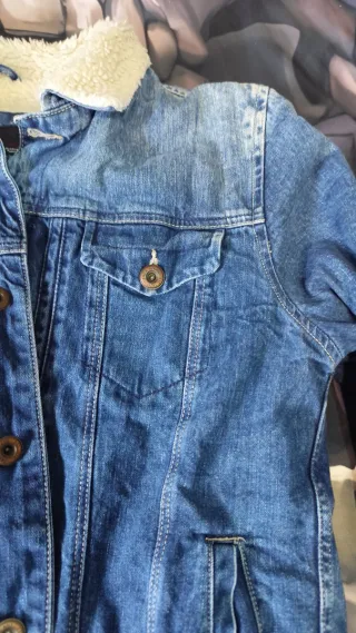 Cazadora vaquera Zara borrego XL