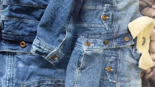 Cazadora vaquera Zara borrego XL