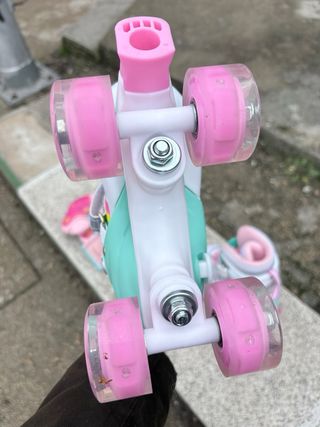 Patines Niña Talla 28-32 Rosa y Blanco