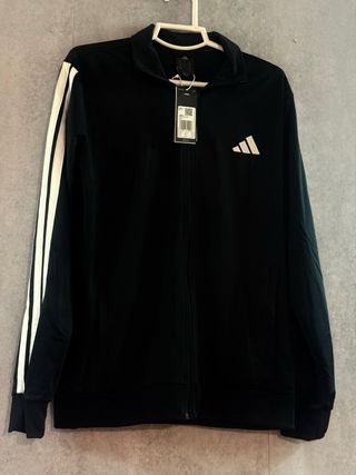 Chaqueta Adidas Negra con Rayas Blancas