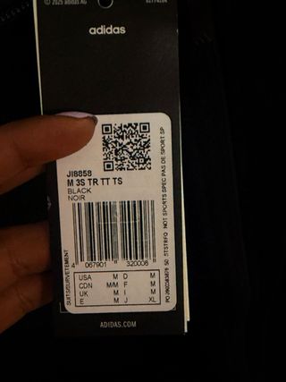 Chaqueta Adidas Negra con Rayas Blancas