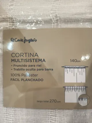 Cortina gris claro con flores grabadas 140x250