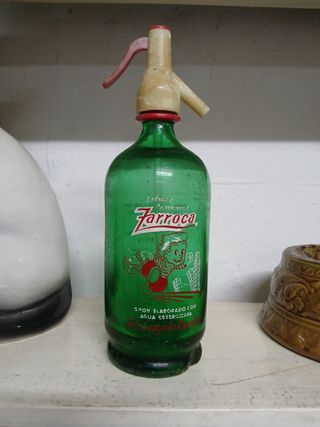 Sifón antiguo Zarroca verde