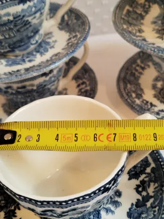 Café porcelana inglesa, X 7  Completo, Nuevo.