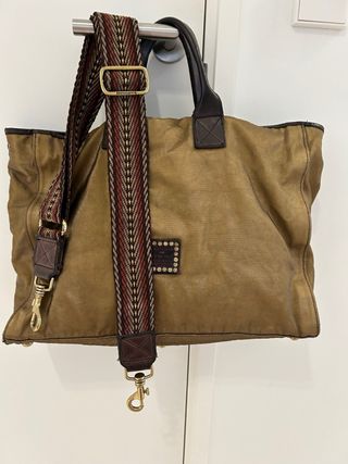 Borsa Campomaggi in tela dorata