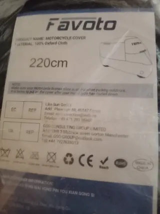 Funda para moto Favoto 220cm