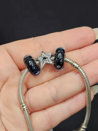 Charm Cristal Murano Plata 925