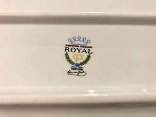 Vassoio porcellana decorato fiori