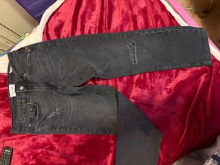 Jeans Slim Pull&Bear Grigio Strappati