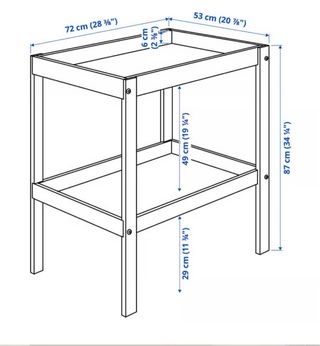 Cambiador de bebé de madera