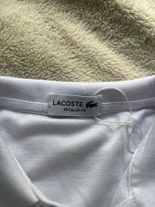 Polo Lacoste Blanco Talla M