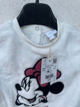 Felpa Minnie Mouse bianca bambina