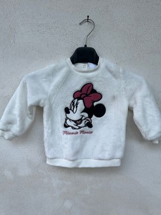 Felpa Minnie Mouse bianca bambina