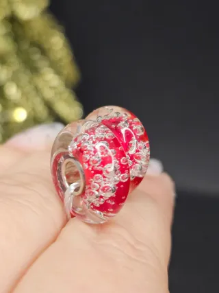Charm Cristal Murano Plata 925 Burbujas