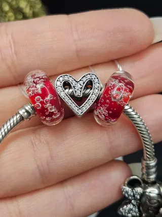 Charm Cristal Murano Plata 925 Burbujas