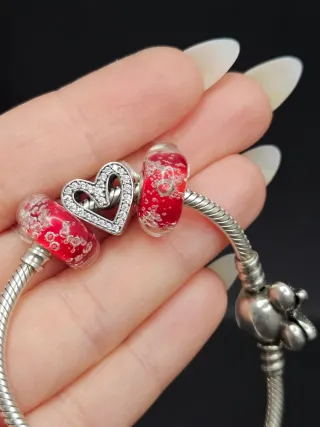 Charm Cristal Murano Plata 925 Burbujas