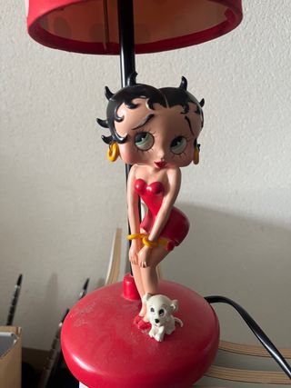 Lámpara Betty Boop Roja Lunares Blancos
