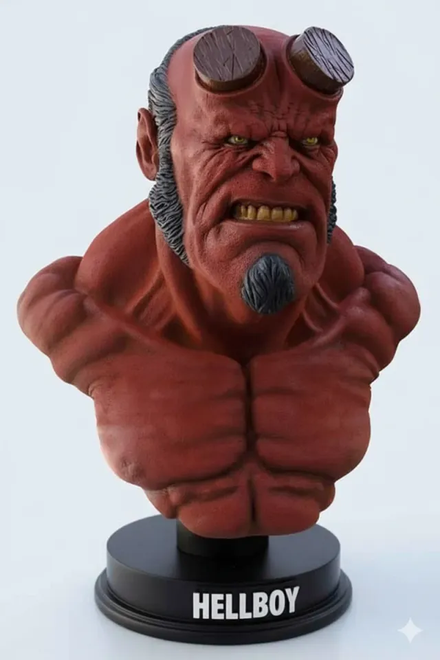 Busto Hellboy Rojo 13cm