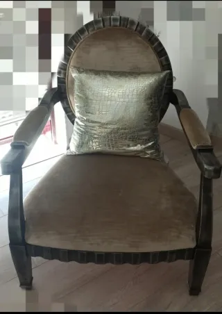 Butacas de serraje beige