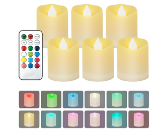 6 Candele LED RGB con Telecomando