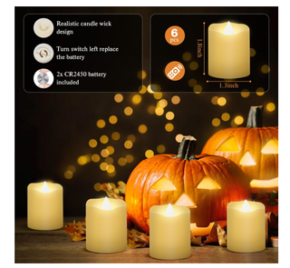 6 Candele LED RGB con Telecomando