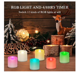 6 Candele LED RGB con Telecomando