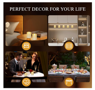 6 Candele LED RGB con Telecomando