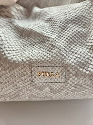 Bolso Furla Piel Pitón Beige/Gris
