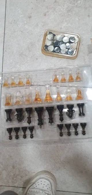 Ajedrez Metacrilato Transparente y Negro