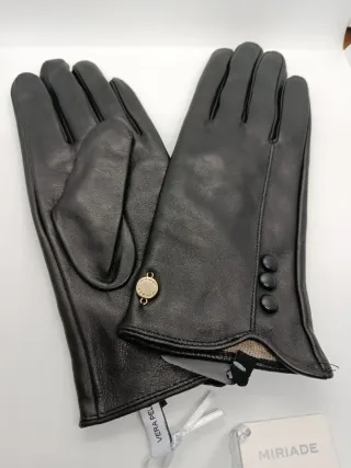 Guanti Miriade Vera Pelle Neri Nuovi