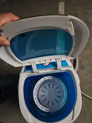 Mini lavadora camping azul