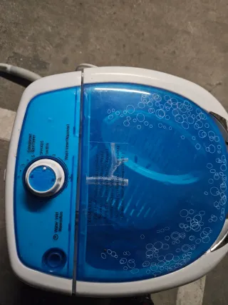 Mini lavadora camping azul