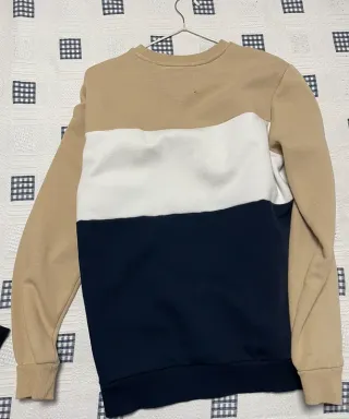 Sudadera Lefties Beige, Azul y Blanca Talla S