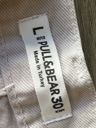 Falda vaquera beige mujer