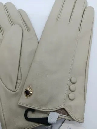 Guanti Miriade Vera Pelle Beige Nuovi