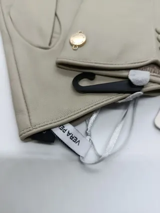 Guanti Miriade Vera Pelle Beige Nuovi