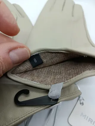 Guanti Miriade Vera Pelle Beige Nuovi