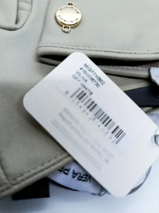 Guanti Miriade Vera Pelle Beige Nuovi