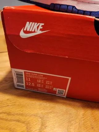 Nike Dunk Low Talla 45 Azul Blanco