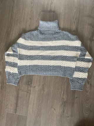 Jersey de cuello alto a rayas